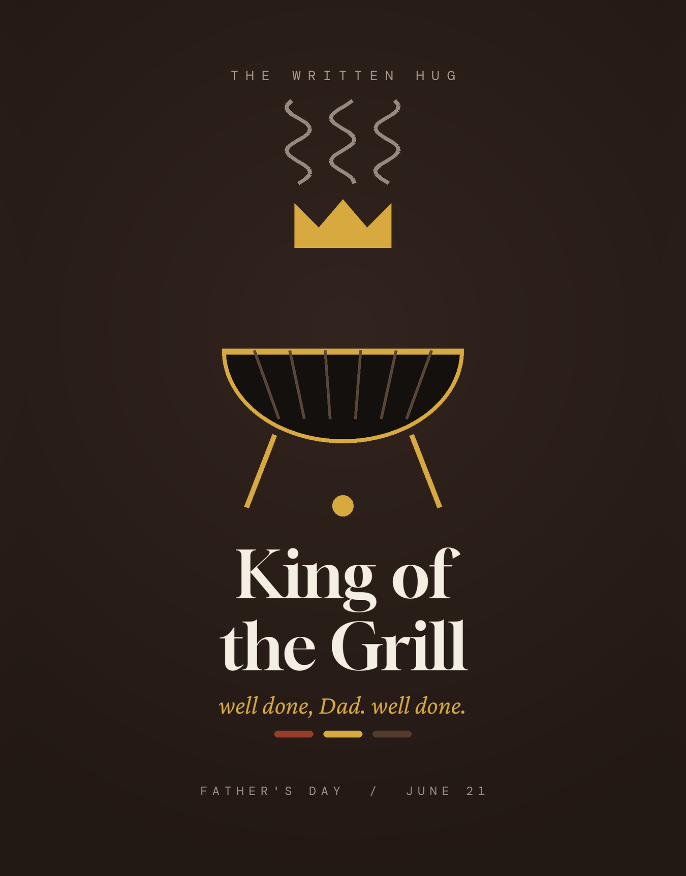 King of the Grill folded card