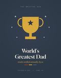 World's Greatest Dad trophy folded card