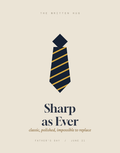 Sharp as Ever necktie folded card