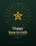 Happy Juneteenth folded card