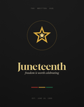 Juneteenth Minimalist folded card