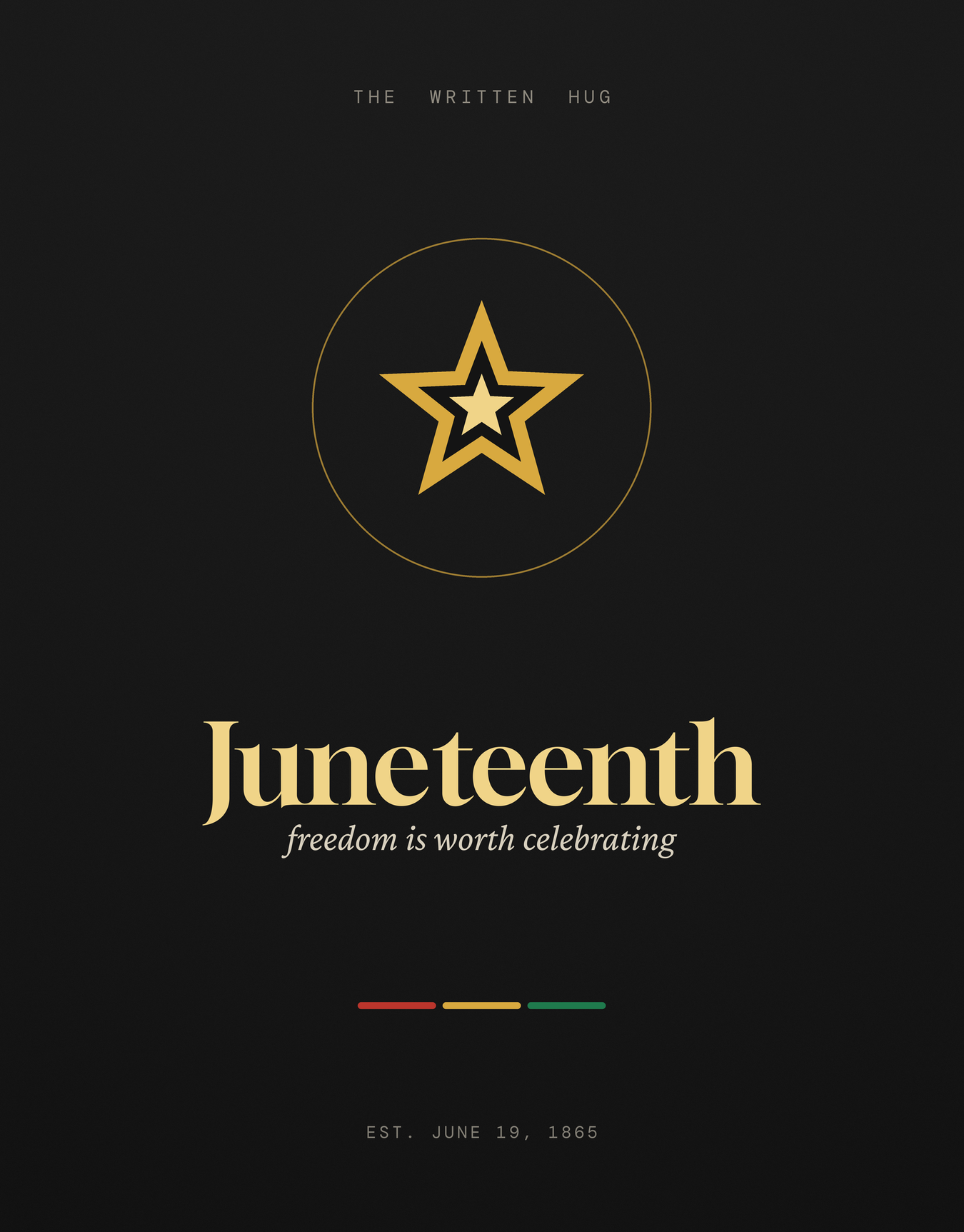 Juneteenth Minimalist folded card