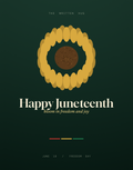Happy Juneteenth Sunflower folded card