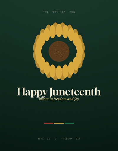 Happy Juneteenth, Sunflower (Folded)