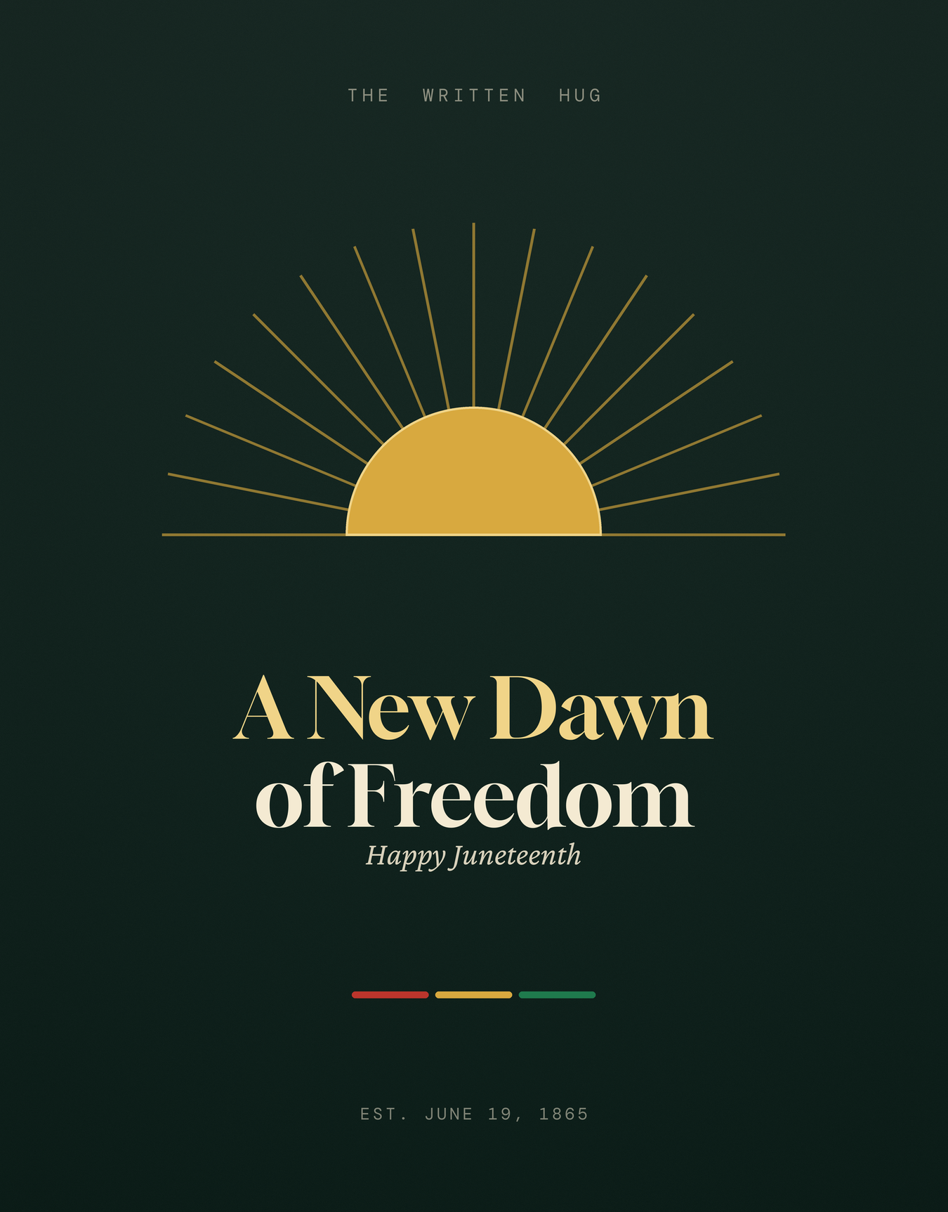 A New Dawn of Freedom folded card