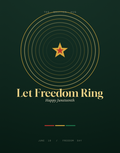Let Freedom Ring folded card