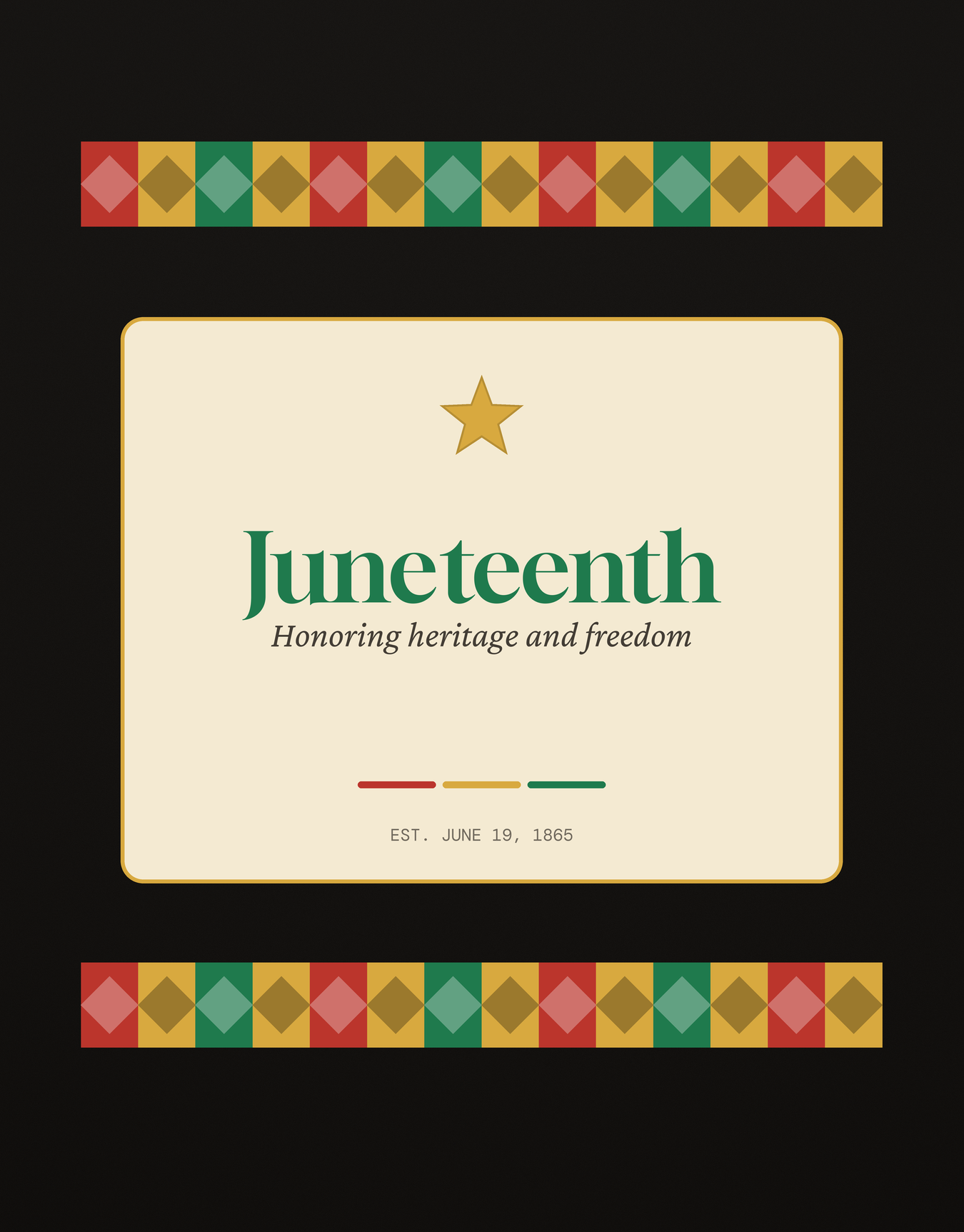 Juneteenth Heritage folded card