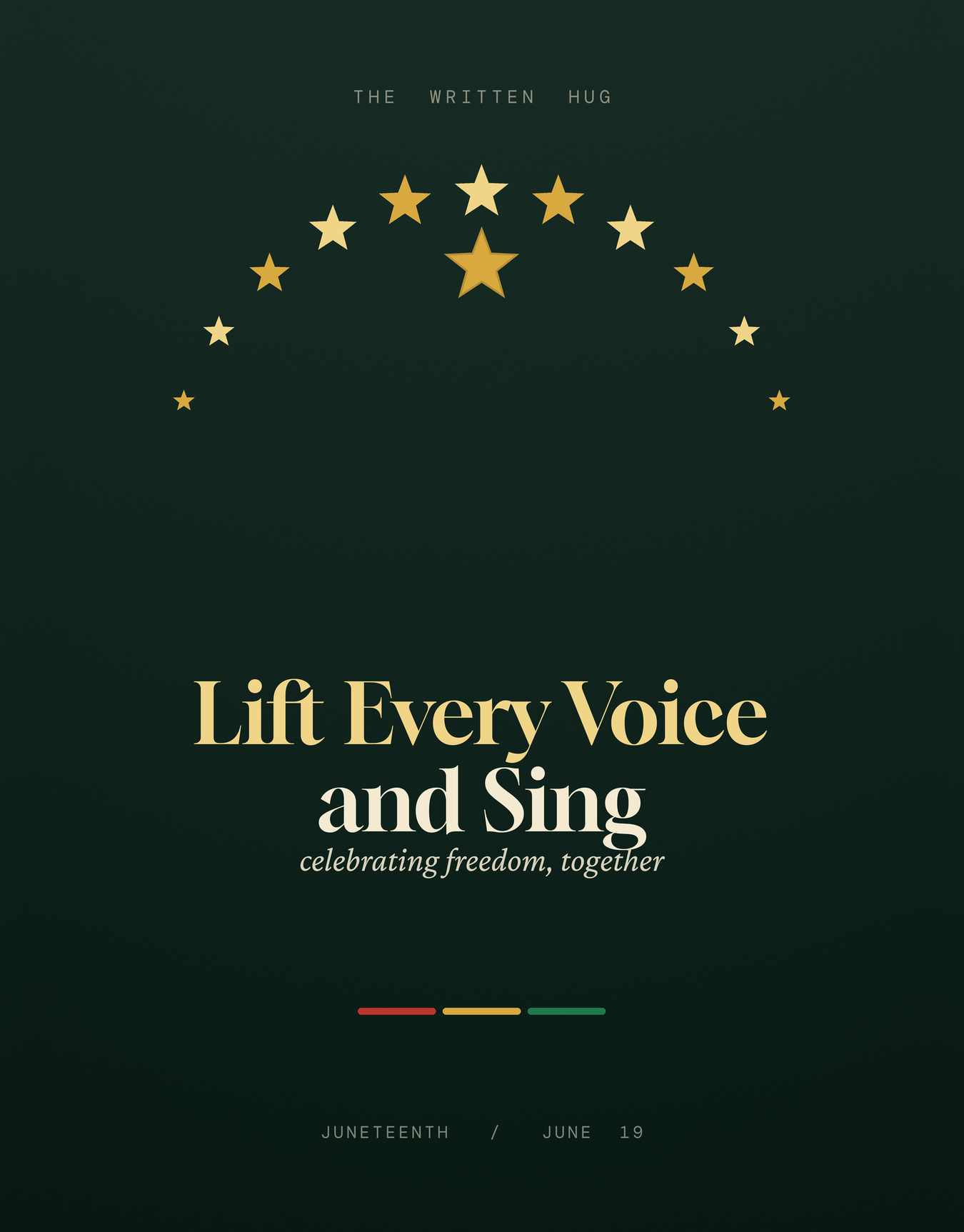 Lift Every Voice folded card