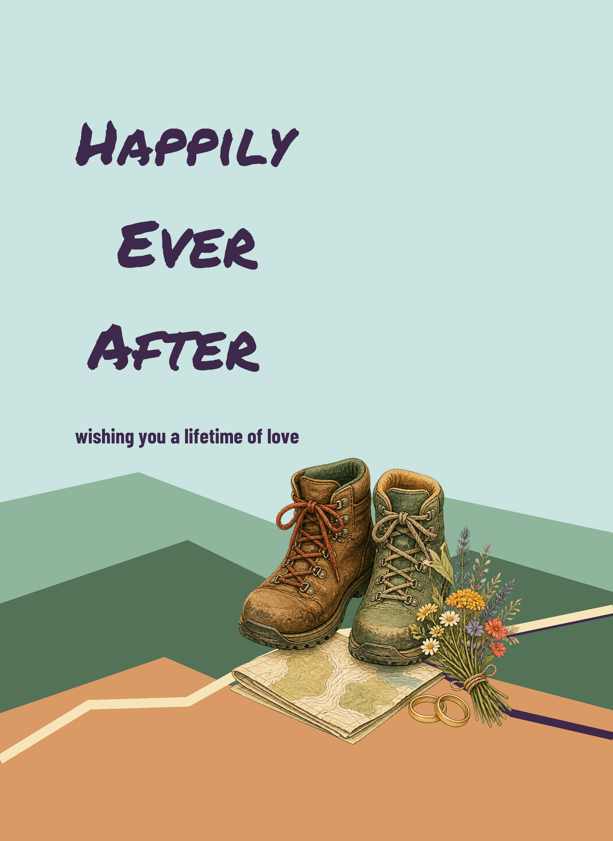 Happily Ever After wedding card front