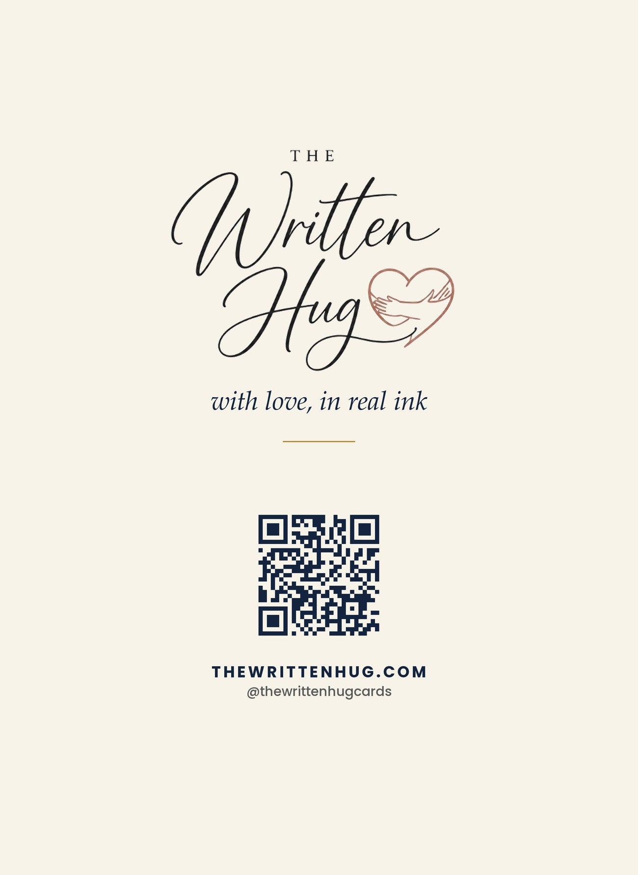 The Written Hug card back