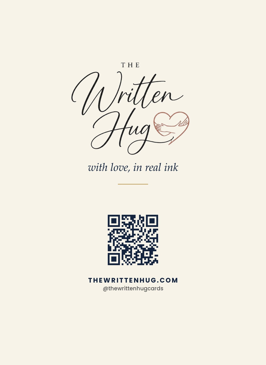 The Written Hug card back