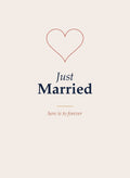 Just Married folded 5x7 card front