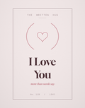I Love You minimalist card by The Written Hug