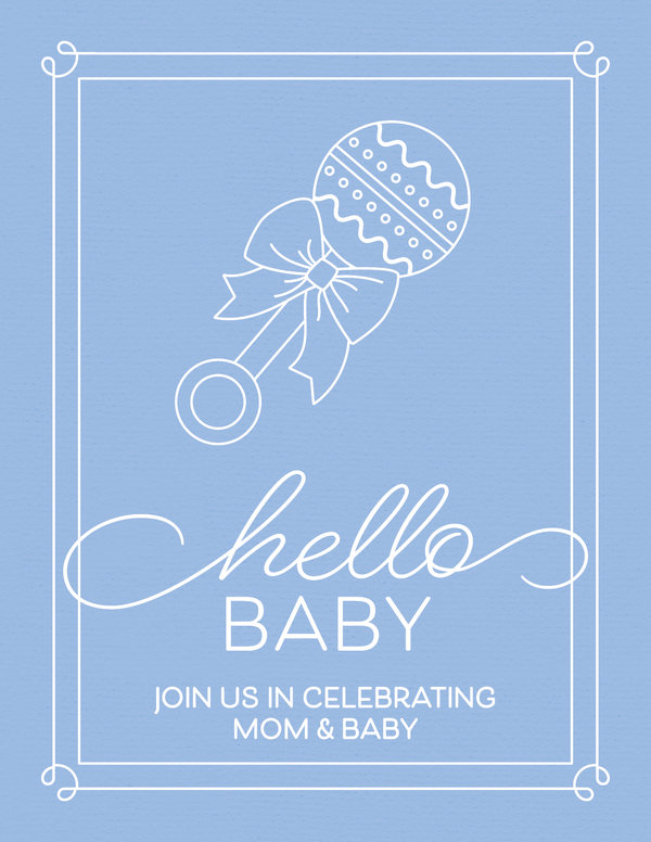 Baby Rattle - Blue front