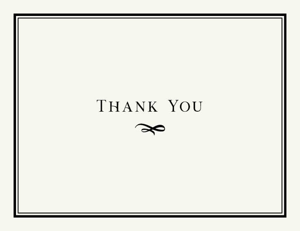 Black & Cream Thank You front