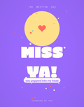 Miss Ya playful thinking of you card by The Written Hug