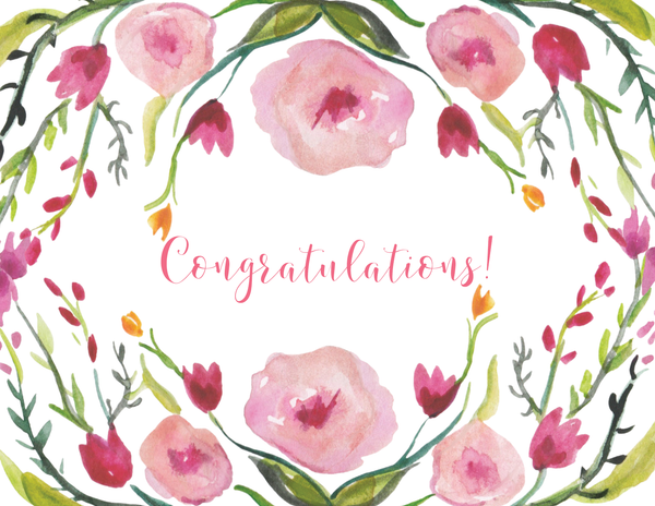 Congrats in Full Bloom front