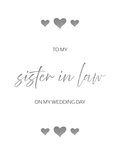 To My Sister in Law