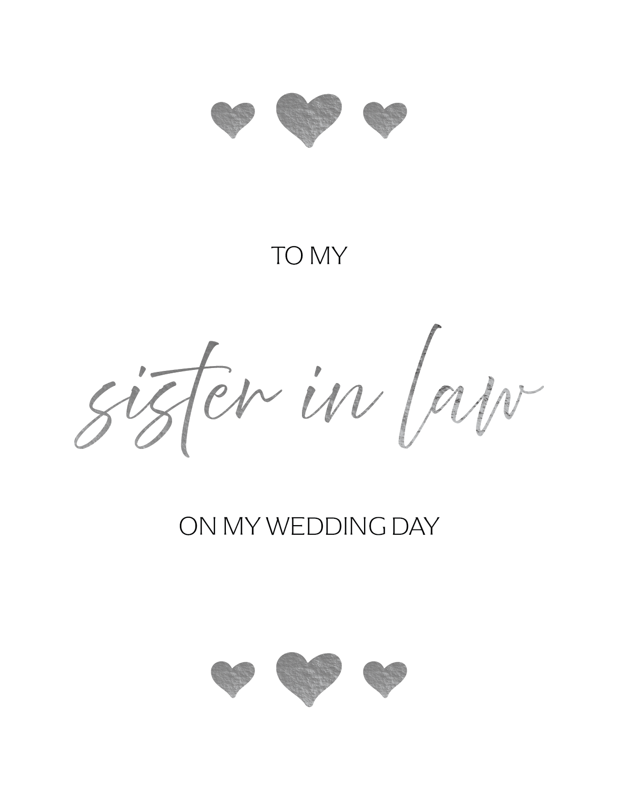 To My Sister in Law