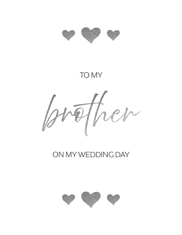 To My Brother front