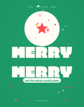 Merry Merry playful Christmas card by The Written Hug