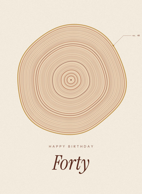 Happy Birthday, Forty (Tree Rings) front