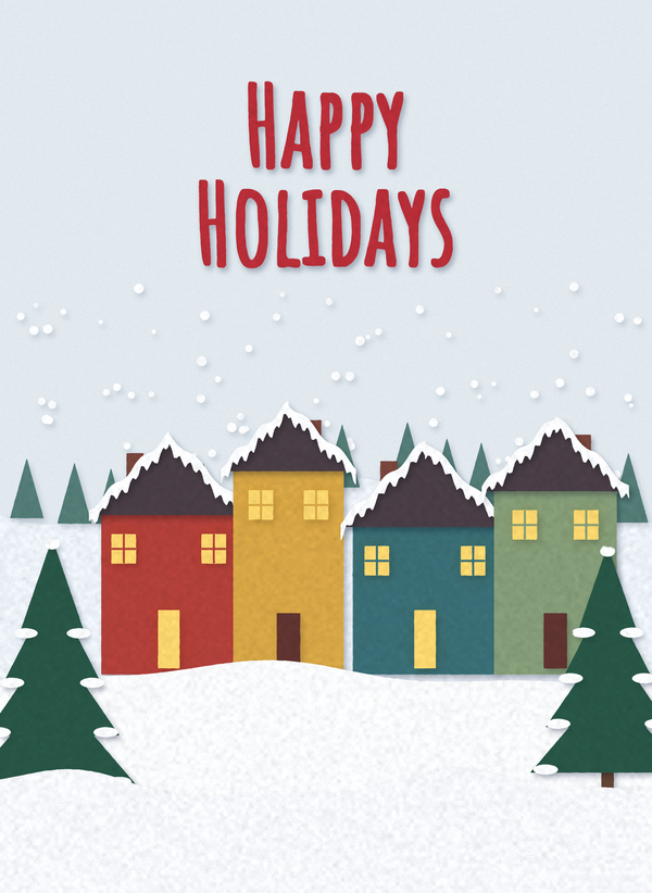 Happy Holidays (Paper Village) front